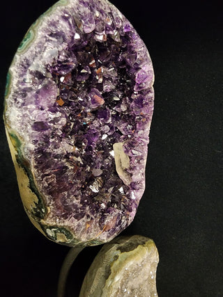 Double Amethyst on Stand