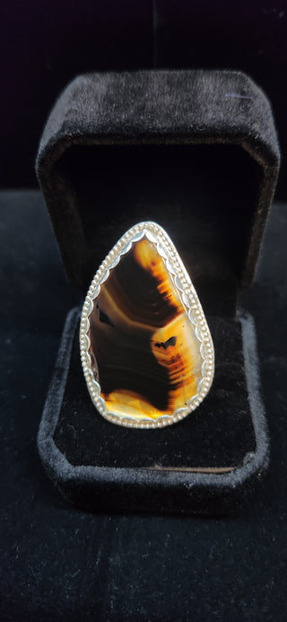 Montana Agate Ring set in .925 Stirling Silver