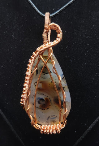 Montana Agate Wire Wrap Pendant