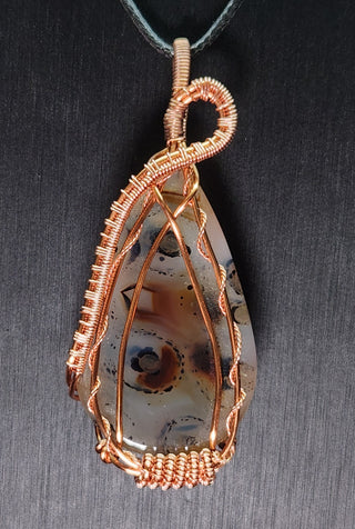 Montana Agate Wire Wrap Pendant