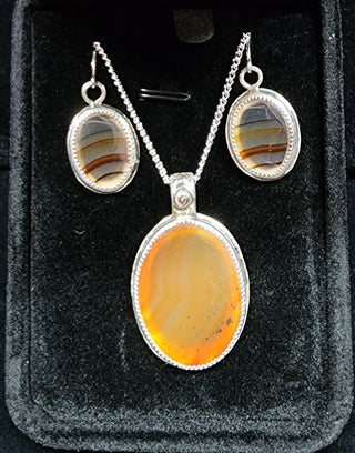 Montana Agate 3-Piece Jewlery Set