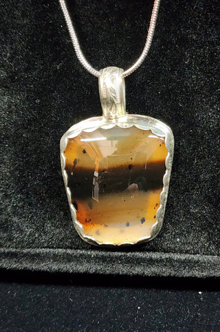 Montana Agate Necklace and Ring Set