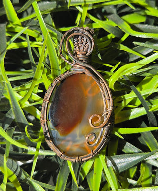 Montana Agate Wire Wrap Pendant