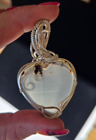 Montana Iris Agate Wire Wrap Pendant