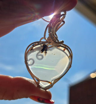 Montana Iris Agate Wire Wrap Pendant