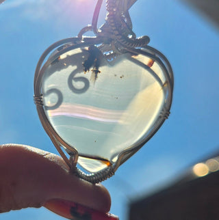 Montana Iris Agate Wire Wrap Pendant
