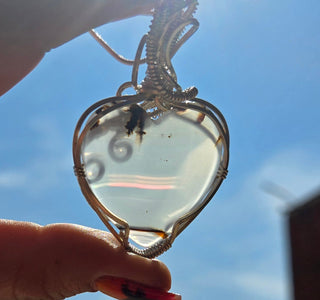 Montana Iris Agate Wire Wrap Pendant
