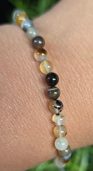 4mm Montana Agate Beaded Bracelets