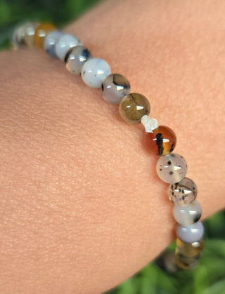 4mm Montana Agate Beaded Bracelets
