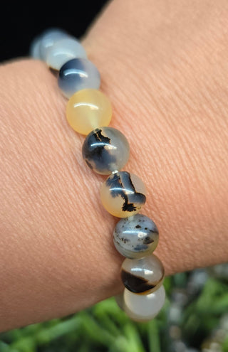 8mm Montana Agate Beaded Bracelets