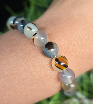 8mm Montana Agate Beaded Bracelets