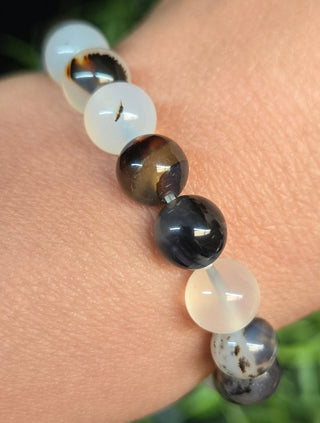 8mm Montana Agate Beaded Bracelets