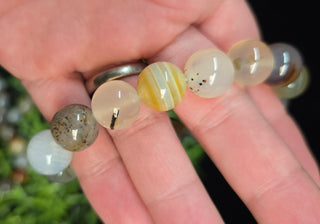12mm Montana Agate Beaded Bracelet.