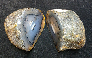 Complete Montana Agate Polished Pair