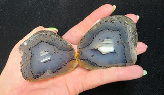 Complete Montana Agate Polished Pair