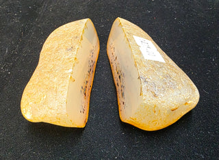 Complete Montana Agate Face Polished Pair